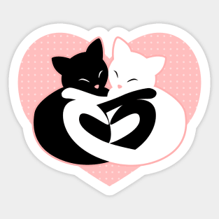 Balanced Feline Love Sticker